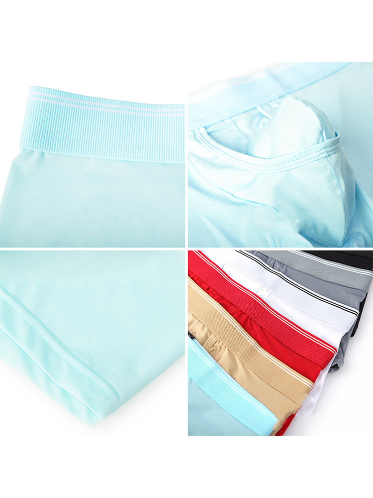 3 Pack Men's Mid-Rise Separation Breathable Elastic Trunks | dmunderwear detail image 11