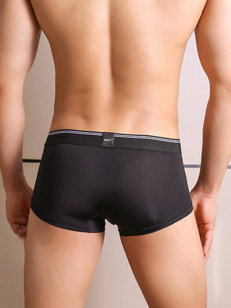 3 Pack Men's Mid-Rise Separation Breathable Elastic Trunks | dmunderwear detail image 17