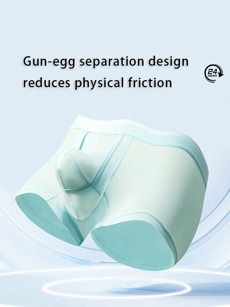 3 Pack Men's Mid-Rise Separation Breathable Elastic Trunks | dmunderwear detail image 5