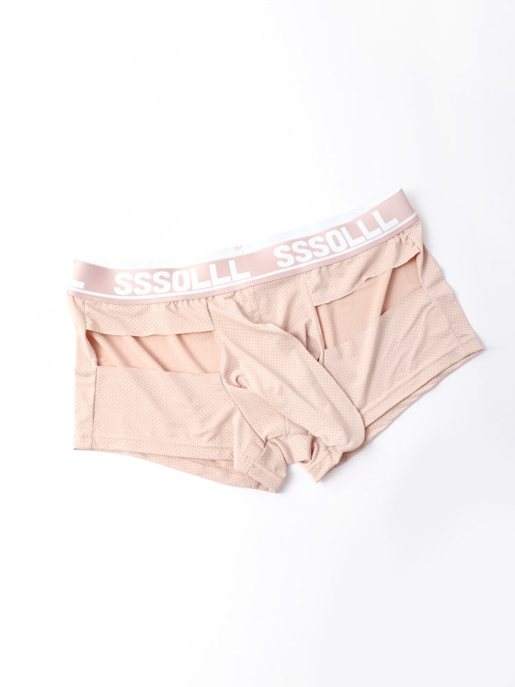 3 Pack Men's Mid-Rise Ice Silk Hollow-Out Trunks | dmunderwear detail image 18