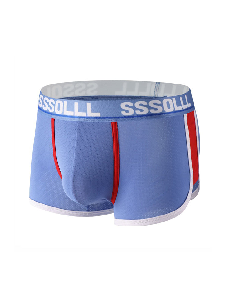 3 Pack Men's Mid-Rise Ice Silk Mesh Trunks | dmunderwear