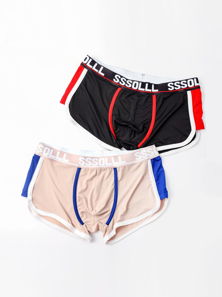 3 Pack Men's Mid-Rise Ice Silk Mesh Trunks | dmunderwear detail image 11