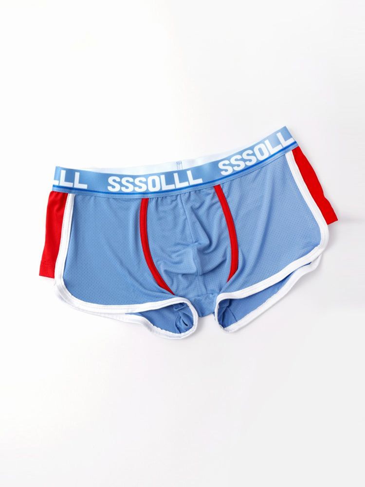 3 Pack Men's Mid-Rise Ice Silk Mesh Trunks | dmunderwear detail image 15