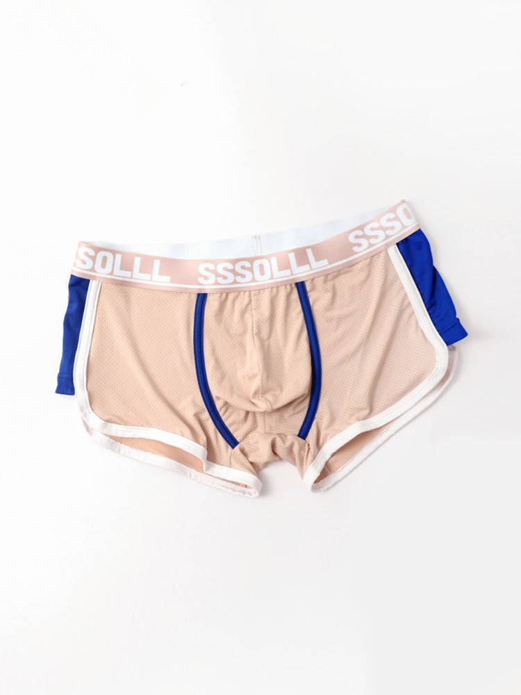 3 Pack Men's Mid-Rise Ice Silk Mesh Trunks | dmunderwear detail image 16