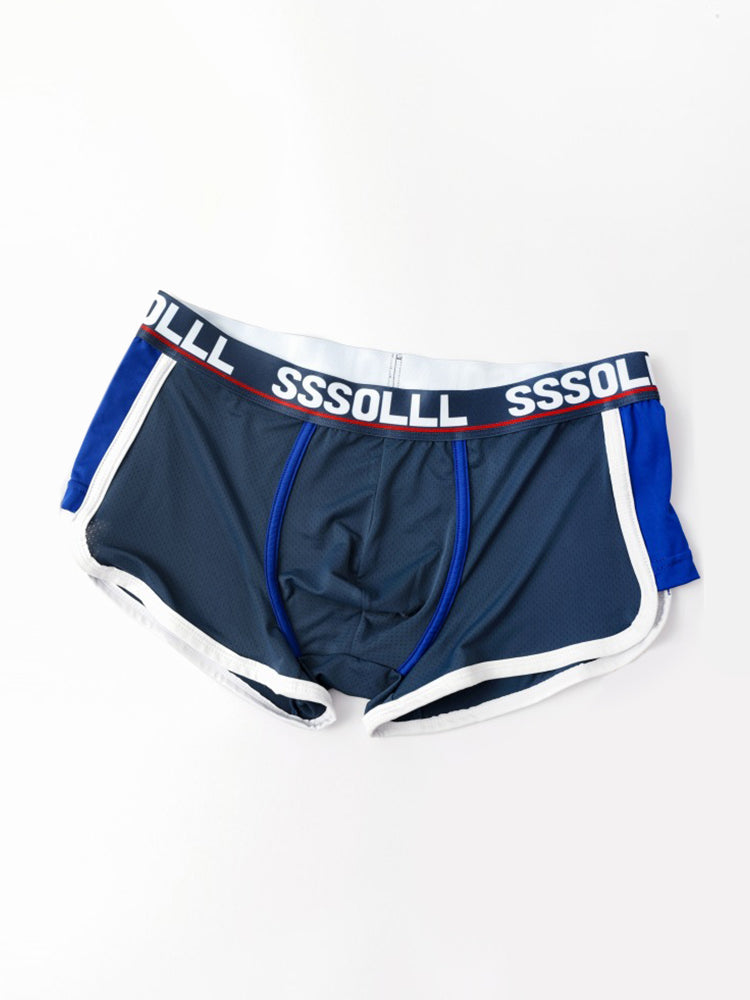 3 Pack Men's Mid-Rise Ice Silk Mesh Trunks | dmunderwear detail image 18