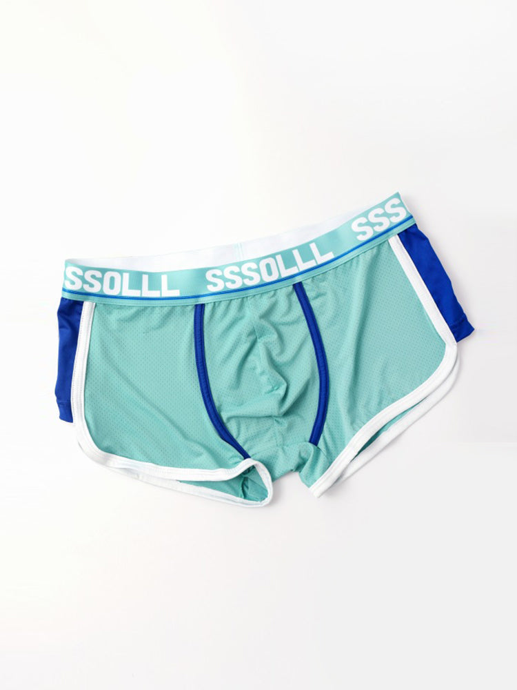 3 Pack Men's Mid-Rise Ice Silk Mesh Trunks | dmunderwear detail image 19