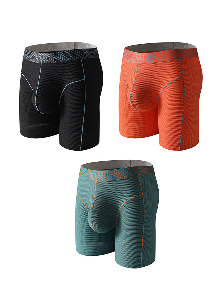 3 Pack Men's Mid-Rise Sporty Cut Full Coverage Anti-Chafing Odor-Control Midway Briefs | dmunderwear detail image 11