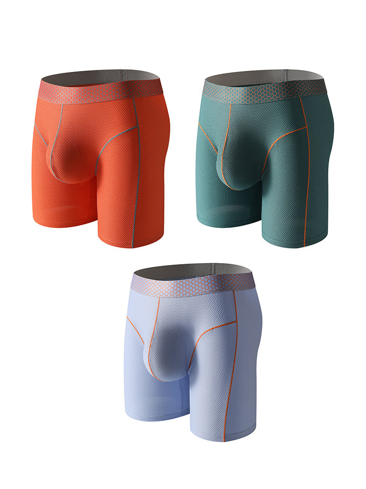 3 Pack Men's Mid-Rise Sporty Cut Full Coverage Anti-Chafing Odor-Control Midway Briefs | dmunderwear detail image 16