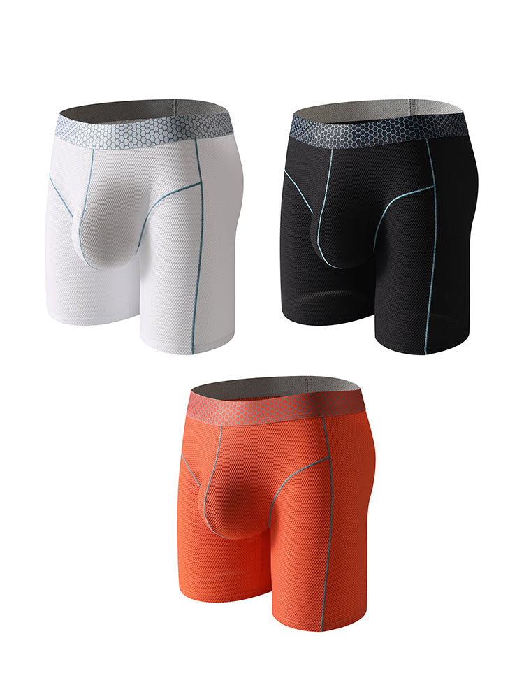 3 Pack Men's Mid-Rise Sporty Cut Full Coverage Anti-Chafing Odor-Control Midway Briefs | dmunderwear detail image 2