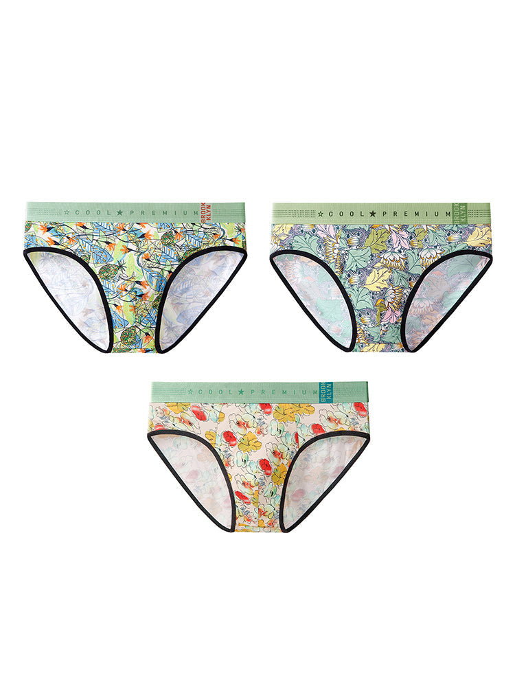 3 Pack Men's Mid-Rise Stay-Put Fit Skin-Friendly Breathable Briefs & Trunks | dmunderwear detail image 2