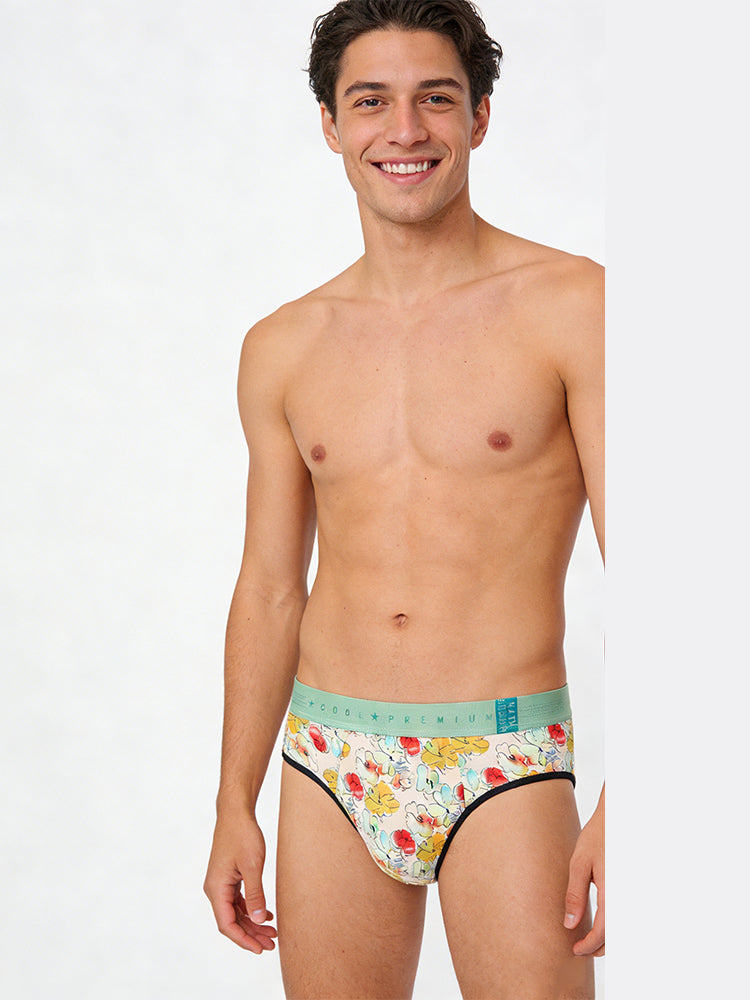 3 Pack Men's Mid-Rise Stay-Put Fit Skin-Friendly Breathable Briefs & Trunks | dmunderwear detail image 5