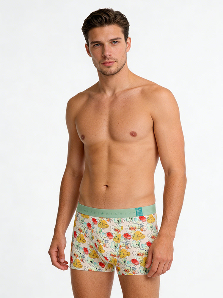 3 Pack Men's Mid-Rise Stay-Put Fit Skin-Friendly Breathable Briefs & Trunks | dmunderwear detail image 6