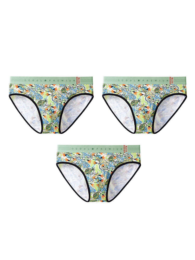 3 Pack Men's Mid-Rise Stay-Put Fit Skin-Friendly Breathable Briefs & Trunks | dmunderwear detail image 7