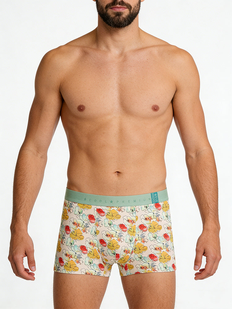 3 Pack Men's Mid-Rise Stay-Put Fit Skin-Friendly Breathable Briefs & Trunks | dmunderwear detail image 8
