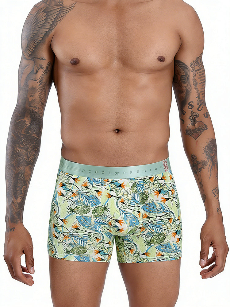 3 Pack Men's Mid-Rise Stay-Put Fit Skin-Friendly Breathable Briefs & Trunks | dmunderwear detail image 9