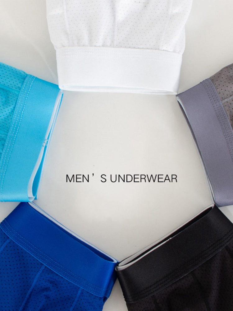 3 Pack Men's Mid Waist Breathable Mesh Home Aloha Boxers | dmunderwear detail image 10