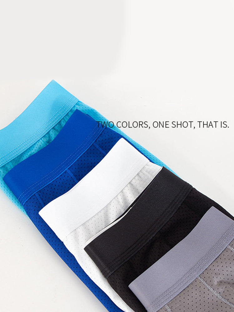 3 Pack Men's Mid Waist Breathable Mesh Home Aloha Boxers | dmunderwear detail image 11