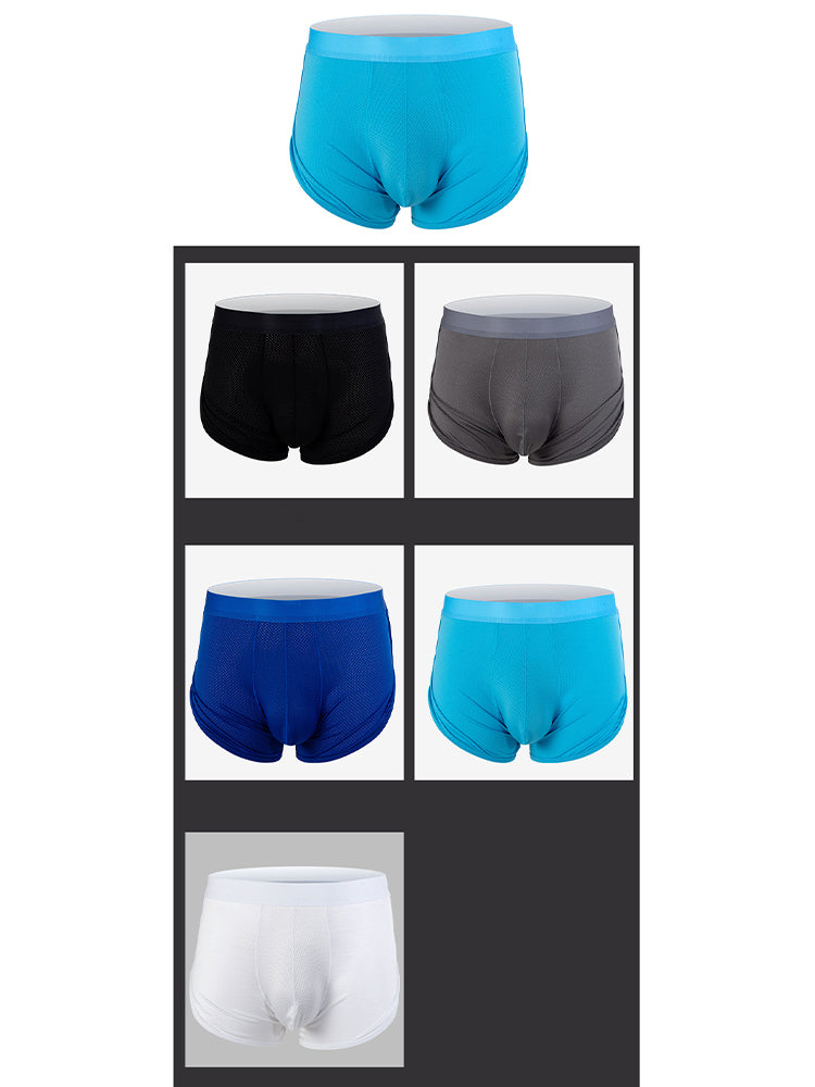 3 Pack Men's Mid Waist Breathable Mesh Home Aloha Boxers | dmunderwear detail image 18