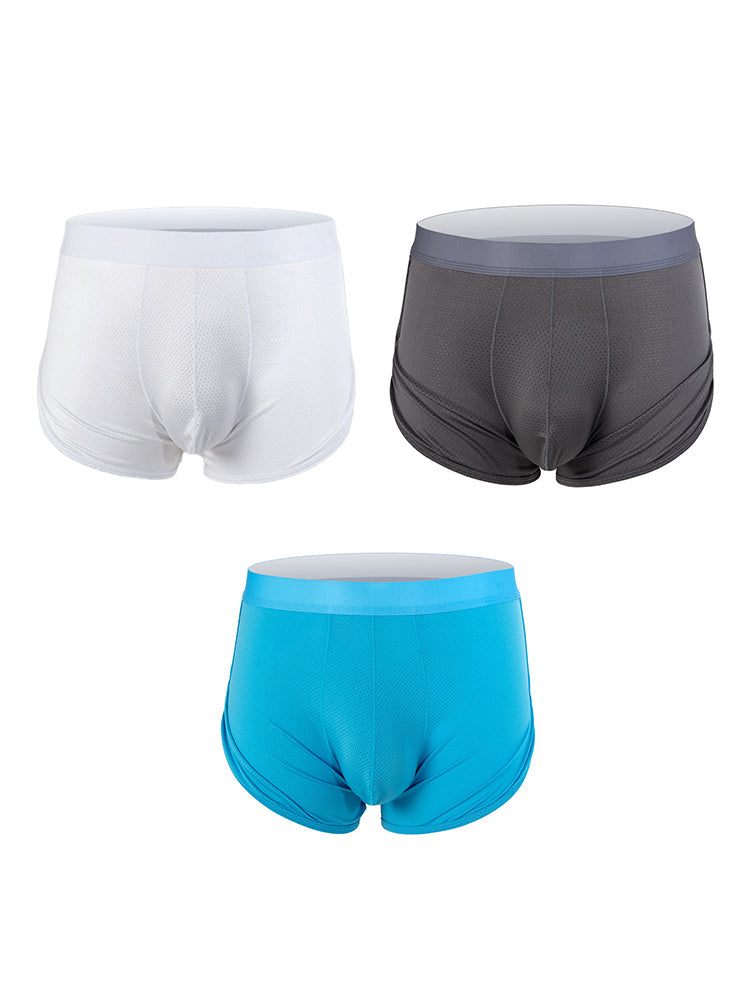 3 Pack Men's Mid Waist Breathable Mesh Home Aloha Boxers | dmunderwear detail image 7