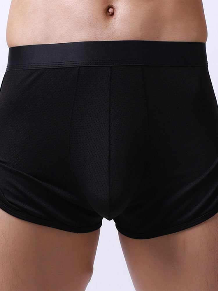 3 Pack Men's Mid Waist Breathable Mesh Home Aloha Boxers | dmunderwear detail image 8