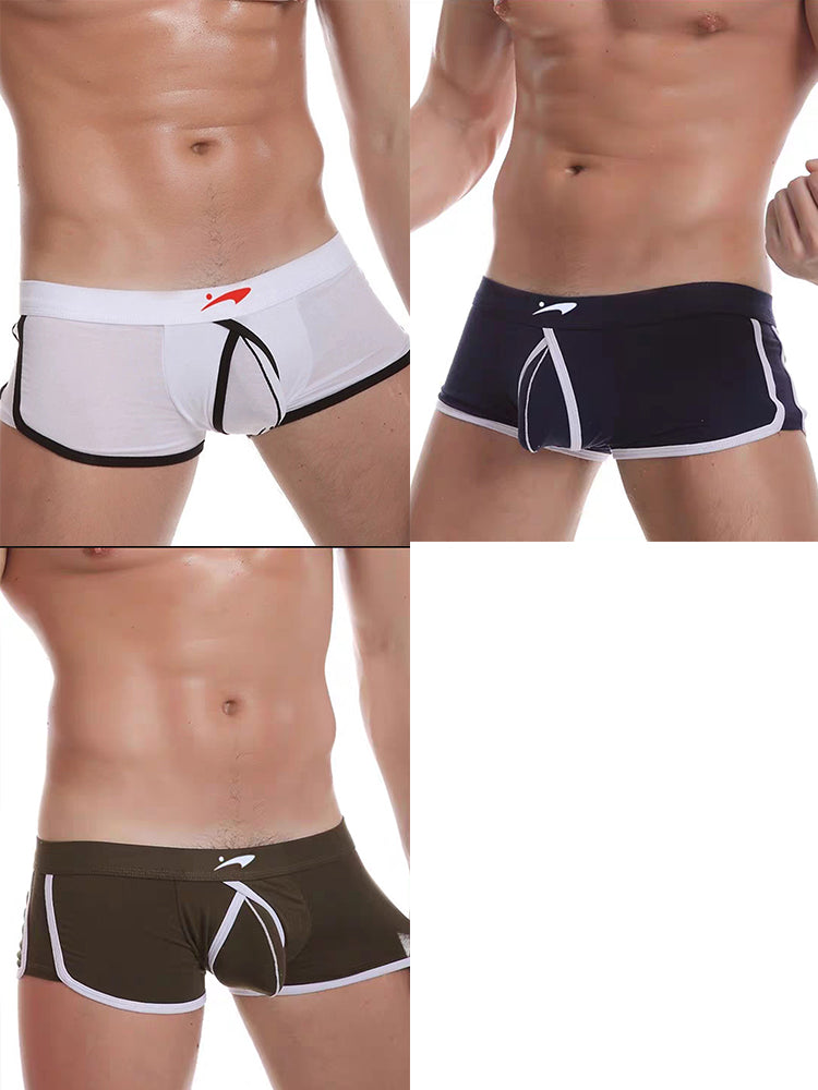 3 Pack Men's Modal U-convex Large Pouch Breathable Trunks | dmunderwear detail image 12