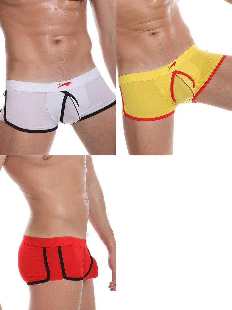 3 Pack Men's Modal U-convex Large Pouch Breathable Trunks | dmunderwear detail image 2