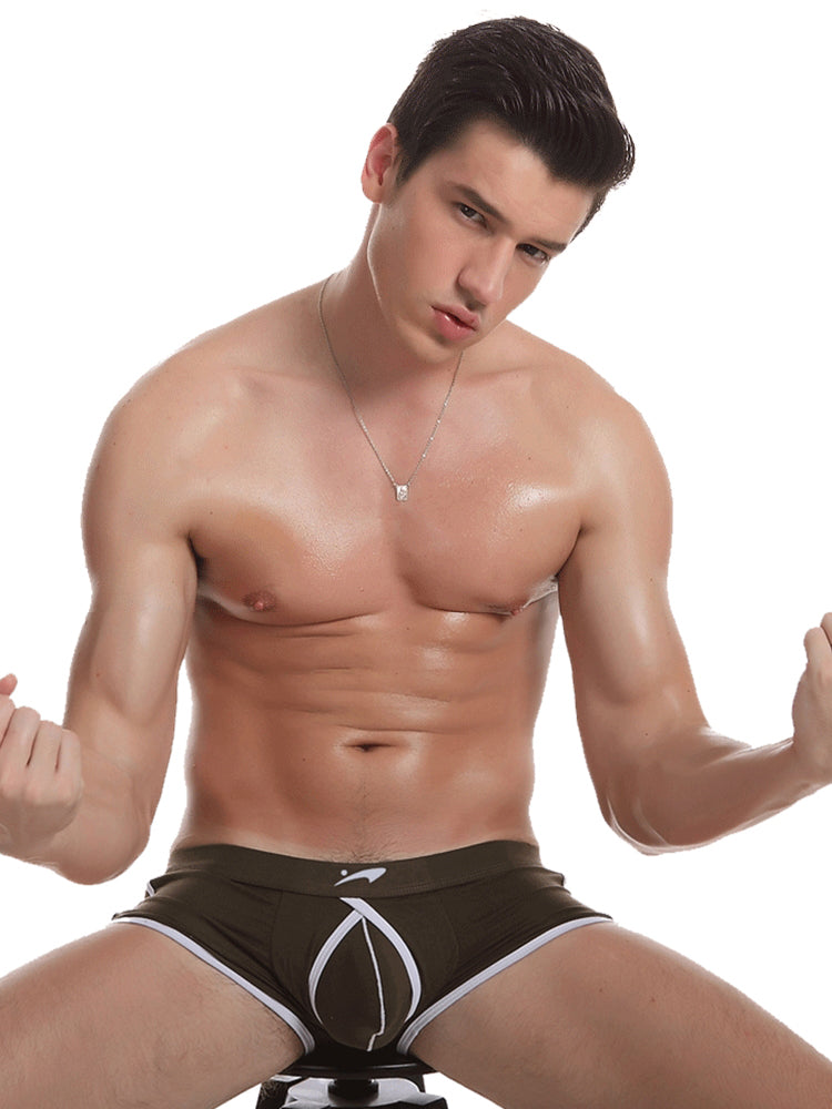 3 Pack Men's Modal U-convex Large Pouch Breathable Trunks | dmunderwear detail image 4