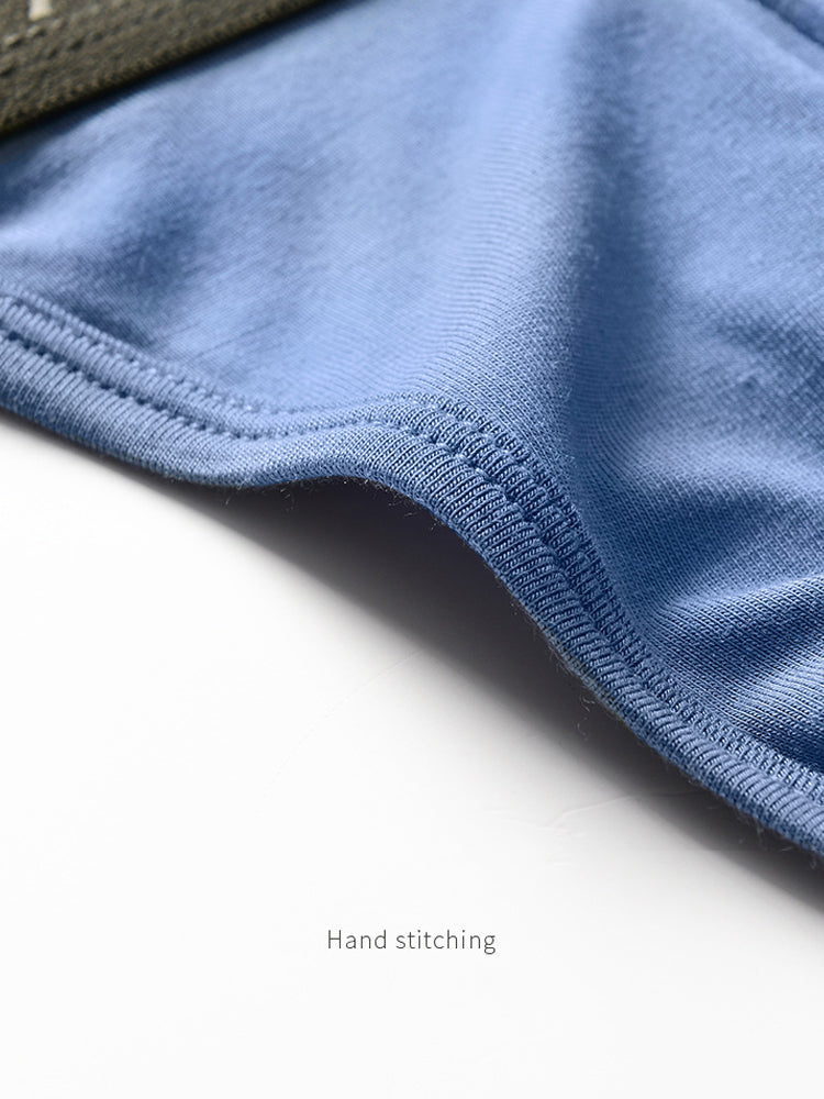 3 Pack Men's Modal U-Pouch Mid-Rise Thongs | dmunderwear detail image 4