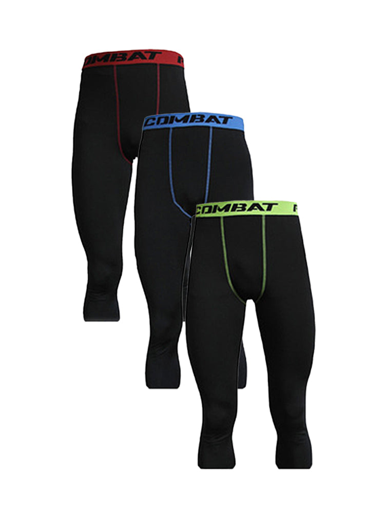 3 Pack Men's Multi-Sport Workout Ready Close-Fitting Comfort Activewear Tights | dmunderwear detail image 9