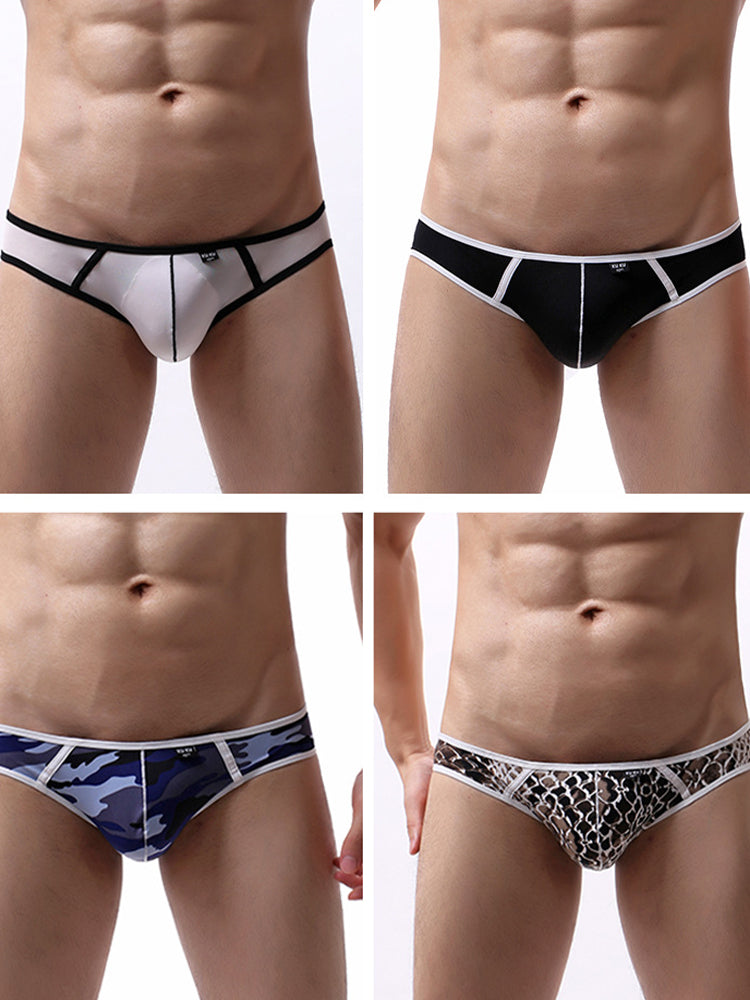 3-pack Men's Nylon Low-rise U-shaped Briefs | dmunderwear detail image 18