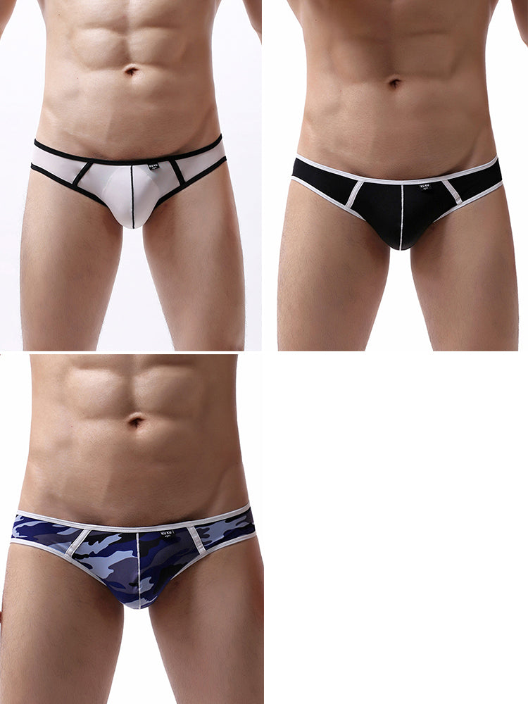 3-pack Men's Nylon Low-rise U-shaped Briefs | dmunderwear detail image 2