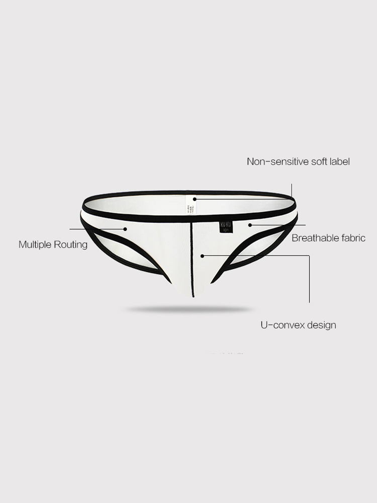 3-pack Men's Nylon Low-rise U-shaped Briefs | dmunderwear detail image 5