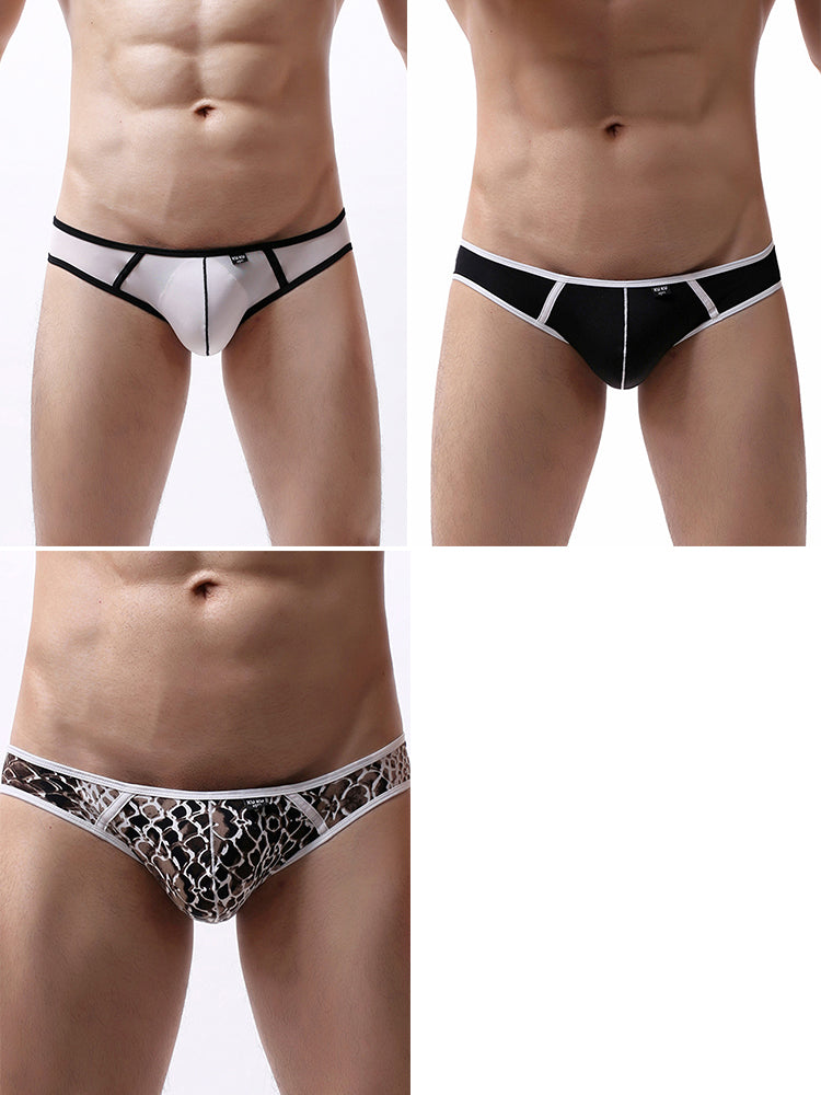 3-pack Men's Nylon Low-rise U-shaped Briefs | dmunderwear detail image 8