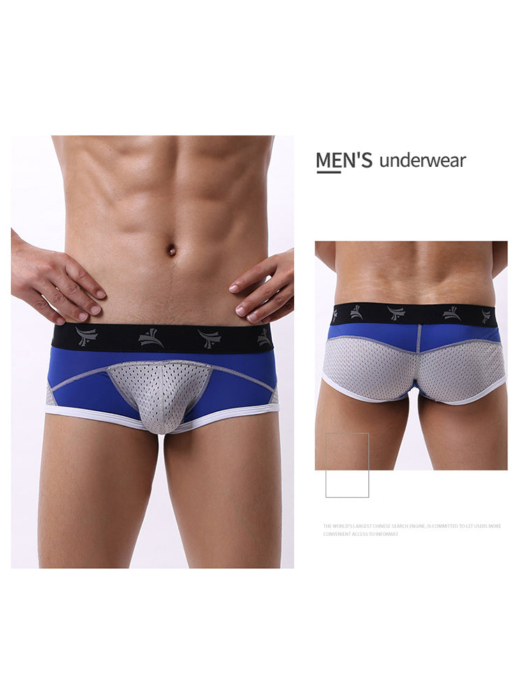 3 Pack Men's Nylon Mesh Breathable U-Pouch Trunks | dmunderwear detail image 11