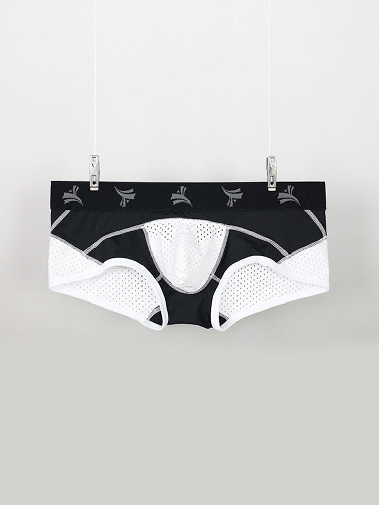 3 Pack Men's Nylon Mesh Breathable U-Pouch Trunks | dmunderwear detail image 17
