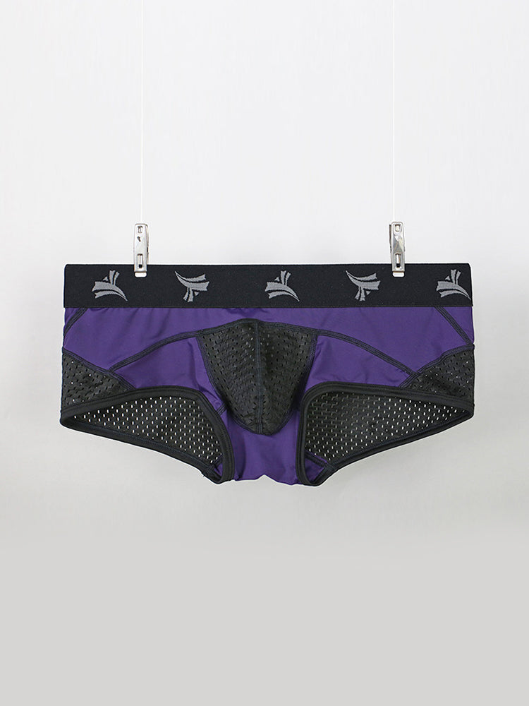 3 Pack Men's Nylon Mesh Breathable U-Pouch Trunks | dmunderwear detail image 19