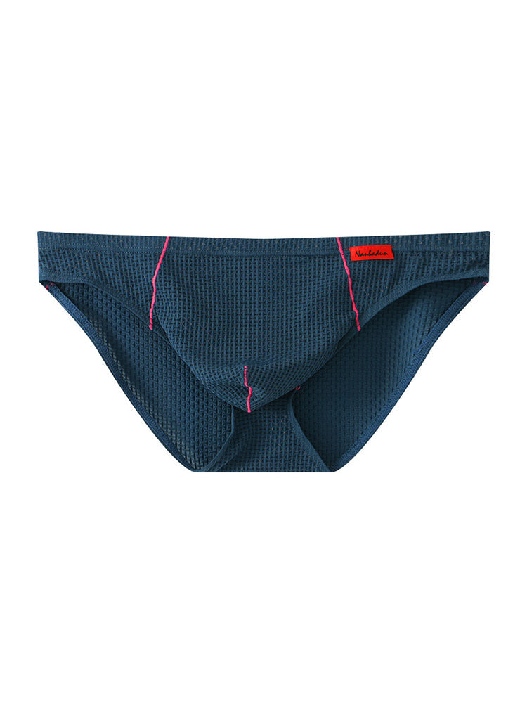 3 Pack Men's Nylon Plaid Lift Hip Briefs Triangle Briefs | dmunderwear detail image 10