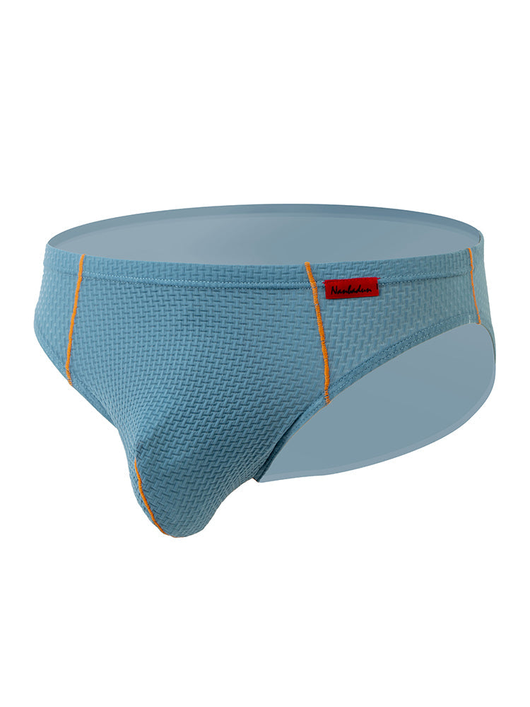 3 Pack Men's Nylon Plaid Lift Hip Briefs Triangle Briefs | dmunderwear detail image 19