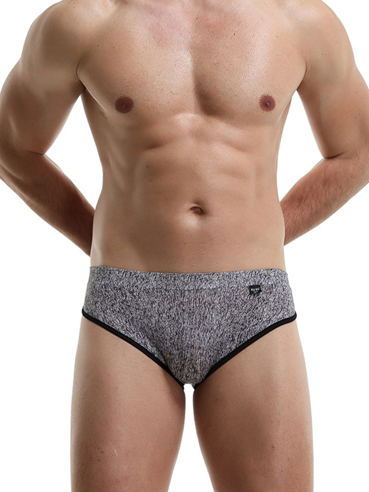 3 Pack Men's Nylon Sexy Low-Rise High-Elastic Briefs | dmunderwear detail image 5