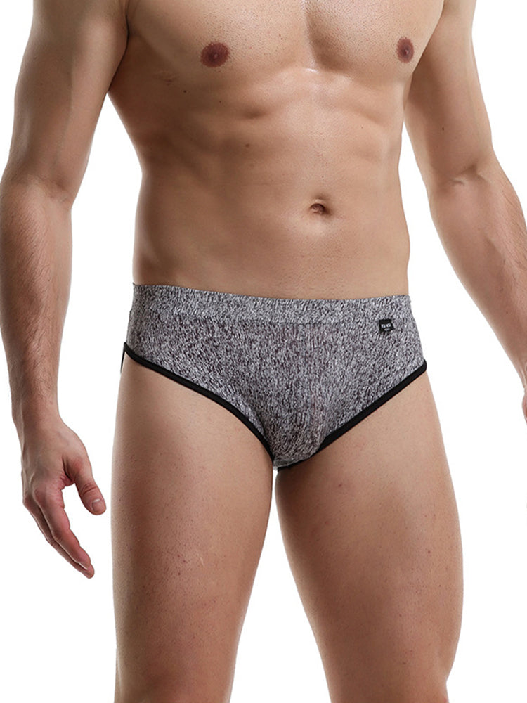 3 Pack Men's Nylon Sexy Low-Rise High-Elastic Briefs | dmunderwear detail image 6