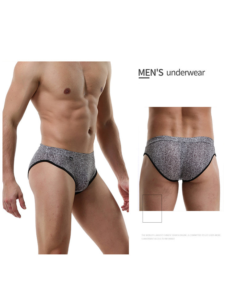 3 Pack Men's Nylon Sexy Low-Rise High-Elastic Briefs | dmunderwear detail image 7