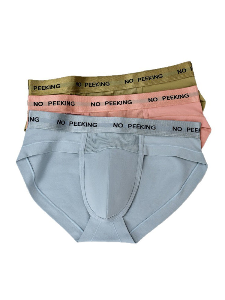 3 Pack Men's One-Piece Cut Briefs with Enhanced Pouch and Stretch Waistband | dmunderwear detail image 12