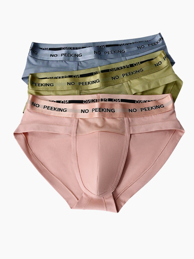 3 Pack Men's One-Piece Cut Briefs with Enhanced Pouch and Stretch Waistband | dmunderwear detail image 13
