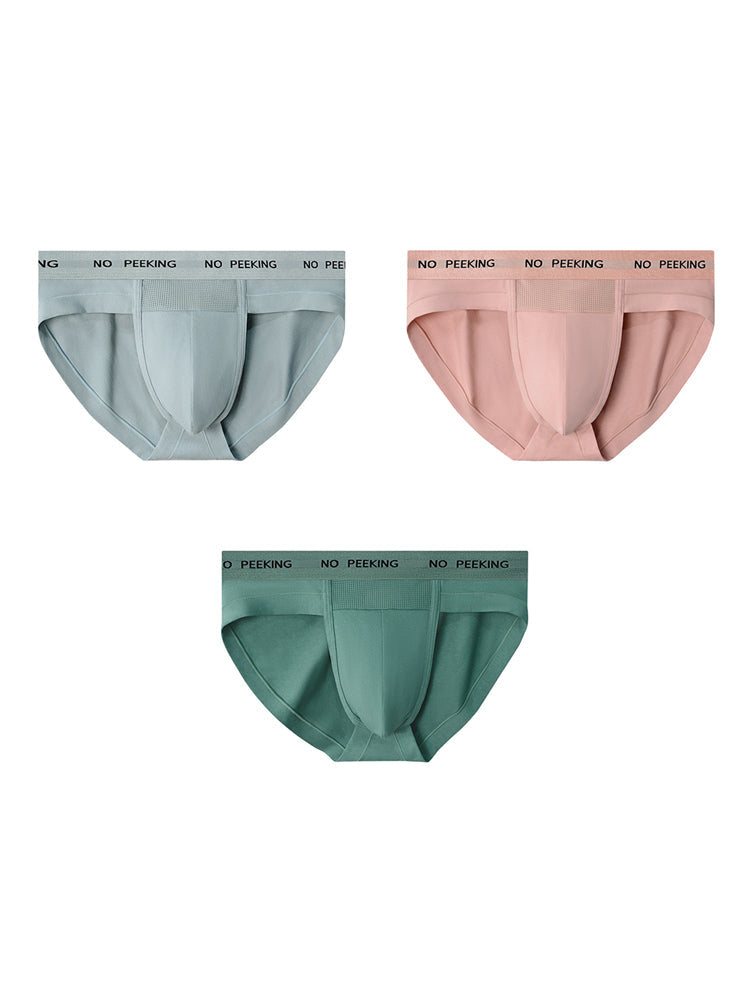 3 Pack Men's One-Piece Cut Briefs with Enhanced Pouch and Stretch Waistband | dmunderwear detail image 14