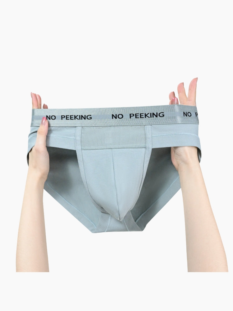 3 Pack Men's One-Piece Cut Briefs with Enhanced Pouch and Stretch Waistband | dmunderwear detail image 15