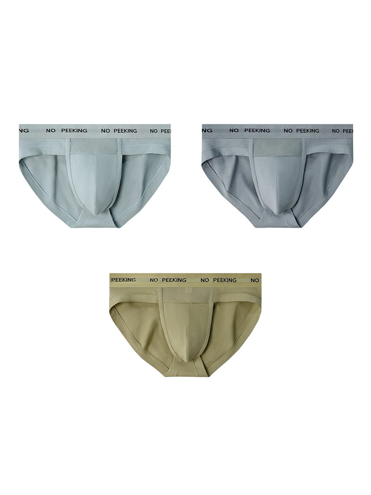 3 Pack Men's One-Piece Cut Briefs with Enhanced Pouch and Stretch Waistband | dmunderwear detail image 20