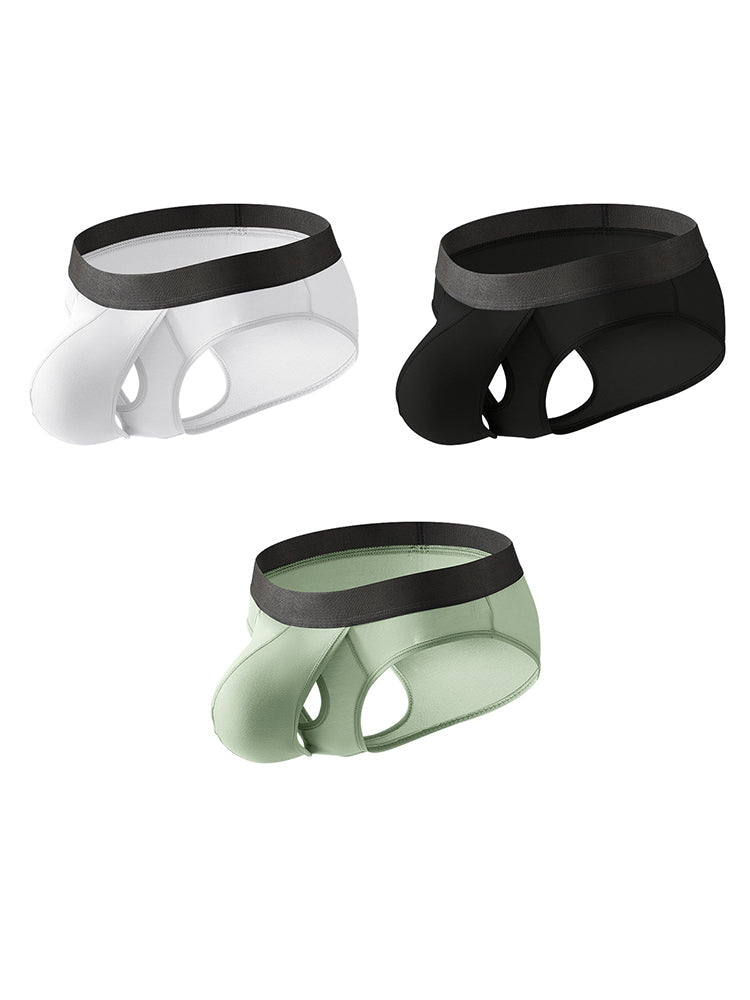 3-pack Men's Open Crotch Sexy Bullet Briefs | dmunderwear detail image 14