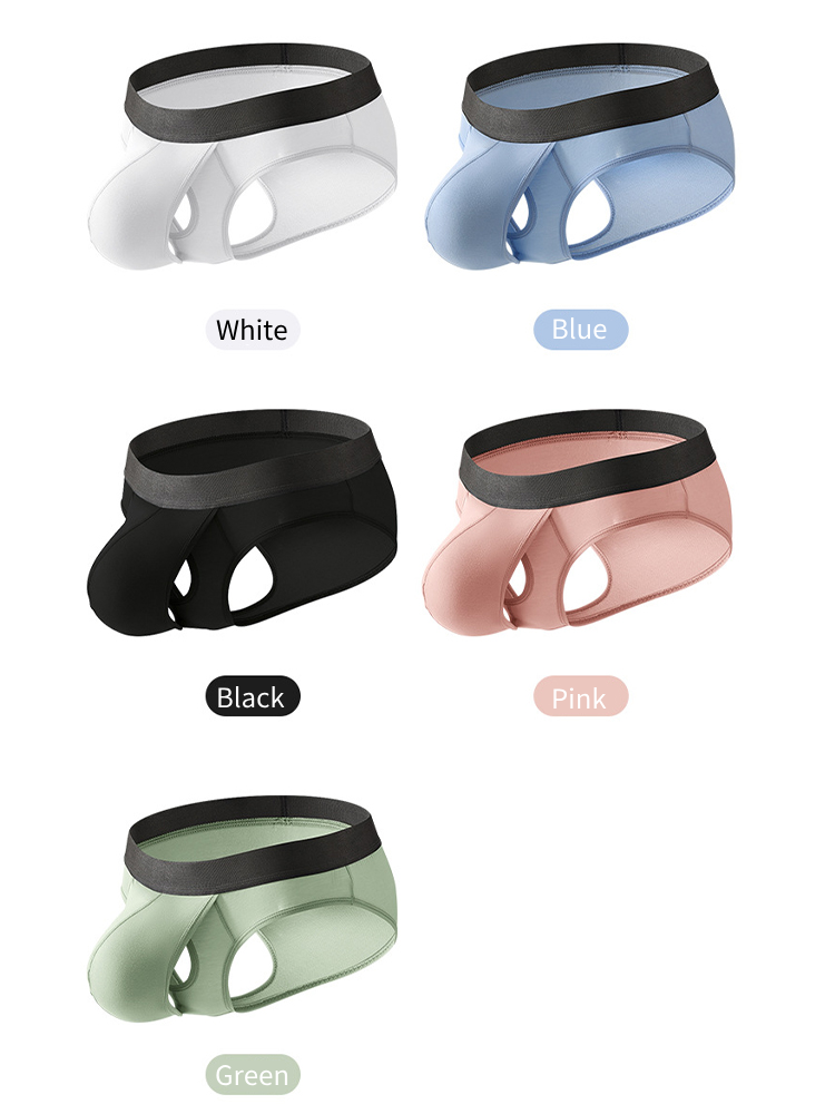 3-pack Men's Open Crotch Sexy Bullet Briefs | dmunderwear detail image 15