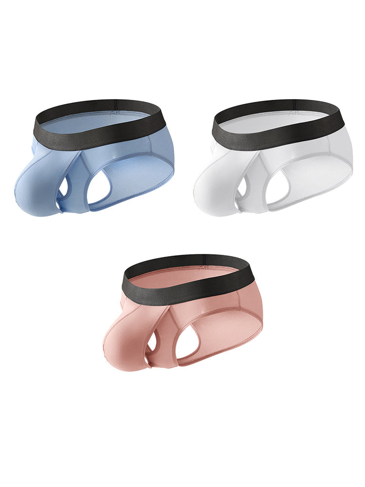 3-pack Men's Open Crotch Sexy Bullet Briefs | dmunderwear detail image 20