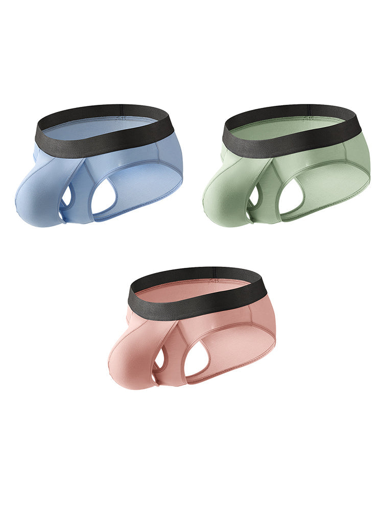 3-pack Men's Open Crotch Sexy Bullet Briefs | dmunderwear detail image 8